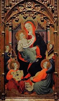 Triptych of Virgin and Child with Musician Angels