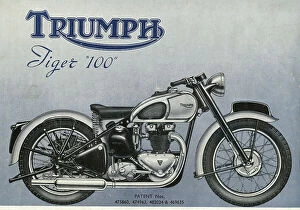 Brochure Collection: Triumph Tiger 100 Motorbike
