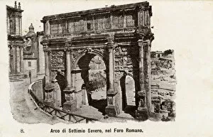 Images Dated 13th August 2018: Triumphal Arch of Septimus Severus - Roman Forum