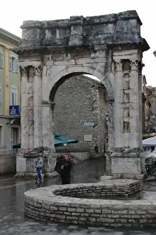 Triumphal arch of the Sergii, Pula, Croatia