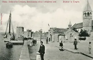 Trau Prints: Trogir - View of the harbour and Castle / Fortress