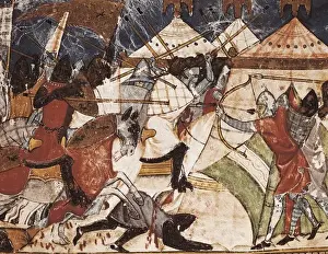 Benito Prints: Trojan War. Attack of Trojans to the Greek camp