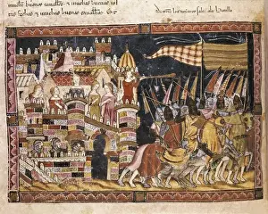 Benito Prints: Trojan War. Trojans going to war. Fol. 86v of