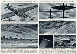 Invaders Prints: Troop-carrying gliders by G. H. Davis