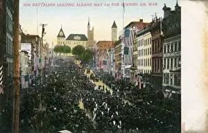 Mobilisation Prints: Troops leaving Albany, NY, for Spanish-American War