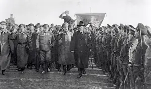 Trotsky with his Troops