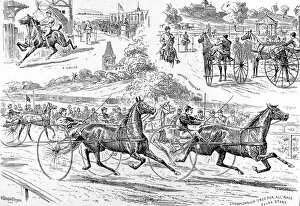 Images Dated 15th February 2005: Trotting Races at Alexandra Park, London, 1890