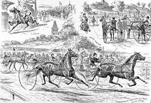 Images Dated 15th February 2005: Trotting Races at Alexandra Park, London, 1890