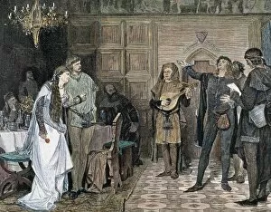 Minstrel Collection: Troubadours singing and reciting a poem