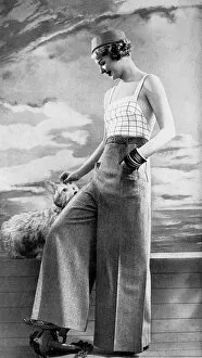 Images Dated 28th October 2015: Trousers and swim top for cruise wear, 1934