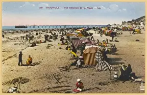 Normandy Prints: Trouville / Beach 1933