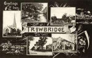 Images Dated 10th April 2019: Trowbridge, Wiltshire - Mulit-scene Greetings Postcard