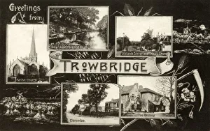 Images Dated 10th April 2019: Trowbridge, Wiltshire - Mulit-scene Greetings Postcard