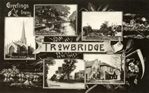 Avon Prints: Trowbridge, Wiltshire - Mulit-scene Greetings Postcard