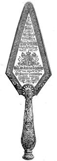 Images Dated 22nd February 2005: The Trowel used by Queen Victoria, 1867