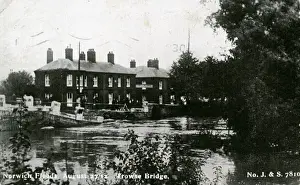 Trowse Bridge in Flood, Norwich, Norfolk