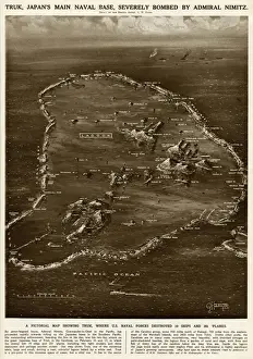 Bombed Prints: Truk naval base by G. H. Davis