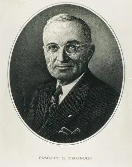 Truman Prints: TRUMAN, Harry S. (1884-1972). Portrait of Harry