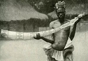 Images Dated 31st July 2018: Trumpeter of the Mangbetu, Belgian Congo, Central Africa