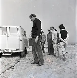 Plank Prints: Trying to drive a car off St Ives beach