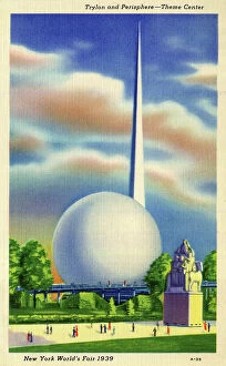 Worlds Collection: Trylon and Perisphere, Theme Center, New York World's Fair