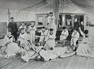 Grays Prints: TS Shaftesbury - Sail making