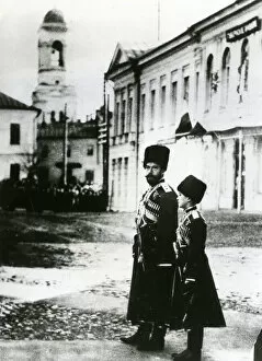 Tsar Nicholas II, Emperor of Russia, and son Alexei