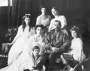 Alexandra Collection: Tsar Nicholas II with his family