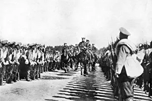 Romanov Prints: Tsar Nicholas II inspecting the troops