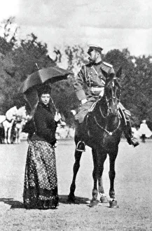 Dowager Prints: Tsar Nicholas II with his mother