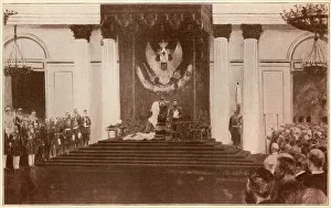 Duma Prints: Tsar Nicholas II reading the Opening Decree to the Duma