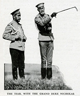 Strategy Gallery: Tsar Nicholas II of Russia with Grand Duke, WW1