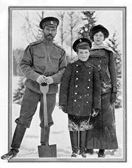 Snowy Collection: Tsar Nicholas II of Russia, Tsarevitch, Grand Duchess Tatian