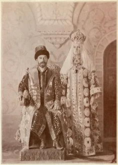 Hermitage Prints: Tsar Nicholas II and the Tsarina at a Ball, St. Petersburg