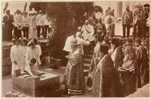 Alexei Prints: Tsarevich of Russia lays first stone of the Altar at Reval
