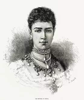 Images Dated 10th March 2021: Tsaritsa Maria Feodorovna of Russia (1847 - 1928), wife of Tsar Alexander III