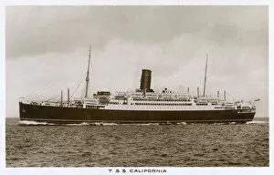 Images Dated 29th July 2016: TSS California, steamship of the Anchor Line