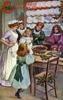 Tuck. Mixing the Xmas pudding. Robert Sauber c. 1905. jpg
