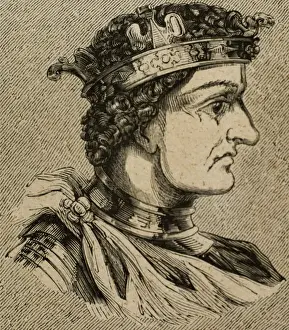 Galicia Prints: Tulga (living 642). Visigothic King of Hispania, Septimania