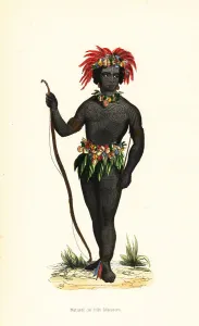 Auguste Wahlen Prints: Tuluun warrior of the Carteret Islands, Papua New Guinea