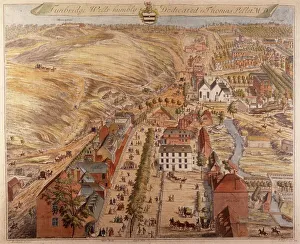1719 Prints: Tunbridge Wells, Kent: an aerial view Date: 1719