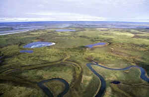 Aerials Gallery: Tundra - lakes and rivers - an aerial view