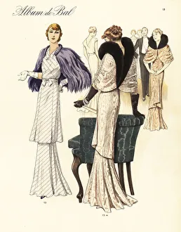 Ball Gown Prints: Tunic frocks for an evening soiree, 1935