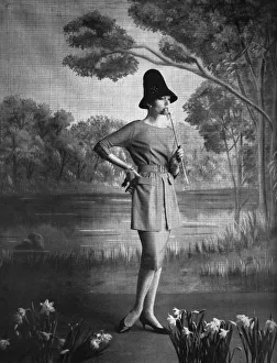 Images Dated 22nd August 2011: Tunic suit by Marcus and Otto Lucas hat, 1960
