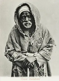Beggar Prints: Tunisia - Old Beggar