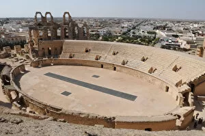 Amphitheater Collection: Tunisia. Roman Art. Amphitheatre of Djem. Arena