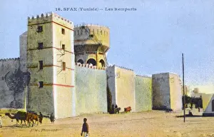Sfax Prints: Tunisia - Sfax - The Rampart Walls and Water Tower