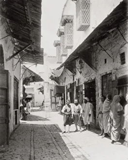 Sidewalk Prints: Tunisia Tunis, street to the Souk El Belat
