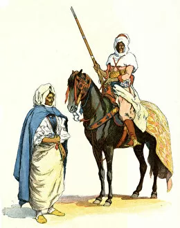 Tunisian Collection: Tunisian Cavalry - foot and mounted