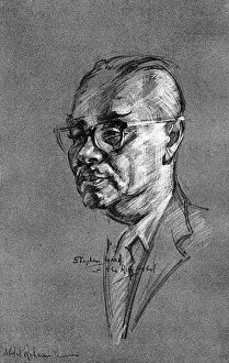 Abdul Collection: Tunku Abdul Rahman Putra, as sketched by Stephen Ward, 1961